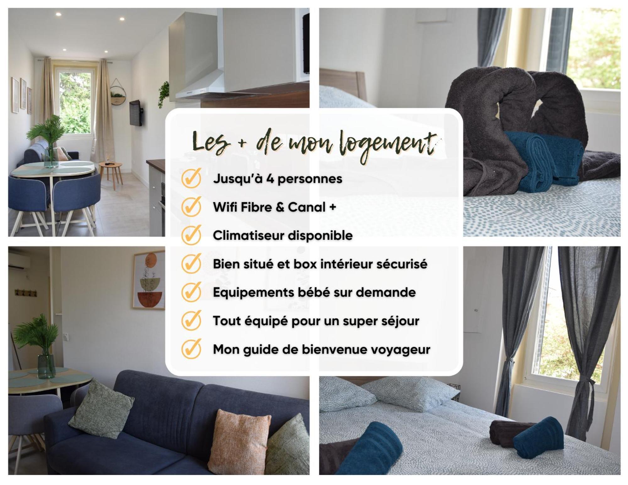 Elegant T2 A Bron, Tramway A 2Min, Box Parking, 4Personnes Exterior foto